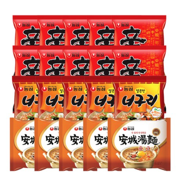인지도 있는 농심 신라면10봉+너구리5봉+안성탕면5봉 20개 ··· 인지도 있는 농심 신라면10봉+너구리5봉+안성탕면5봉 20개 ···