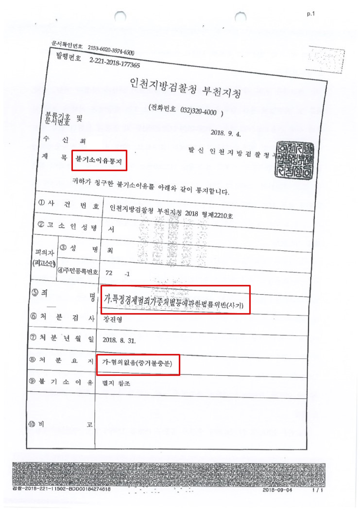  인천 사기죄 불기소/무혐의, 60억 원 사기사건 불기소 성공 사례