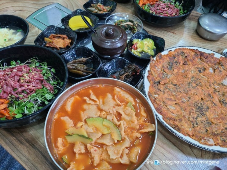  기차여행, 육회비빔밥 횡성맛집, 행복식당 추천 후기