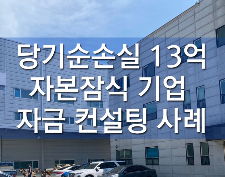 당기 순손실 13억 자본잠식 기업 자금 컨설팅 성공 사례