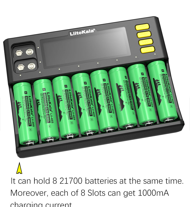 バッテリー/充電器 Liitokala Lii-S8 充電器 リチウムイオン電池