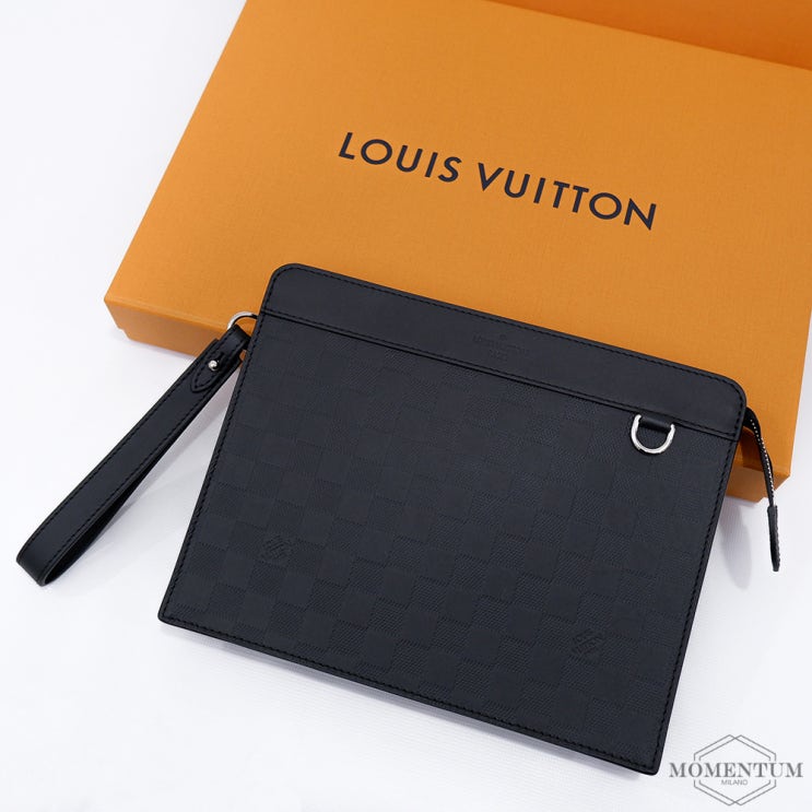 구미 칠곡 명품샵 [LOUIS VUITTON] 루이비통 뉴 파우치 스트랩 다미에 인피니 N60450 클러치