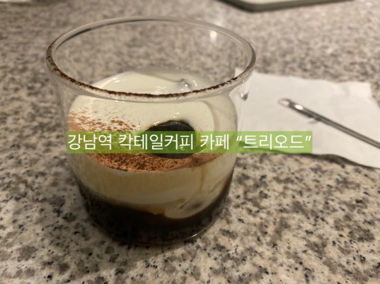  [강남역 카페] 트리오드 커피칵테일 추천, 넓고 조용합니다.