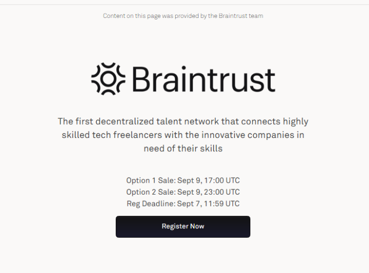 코인리스트 btrst토큰(braintrust) 판매 정보 및 등록 방법과 퀴즈