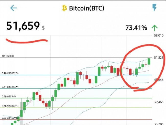 비트코인 빅상승! 5만달러 돌파! 도미넌스 증가! 메이저코인으로 환승! 가즈아! 