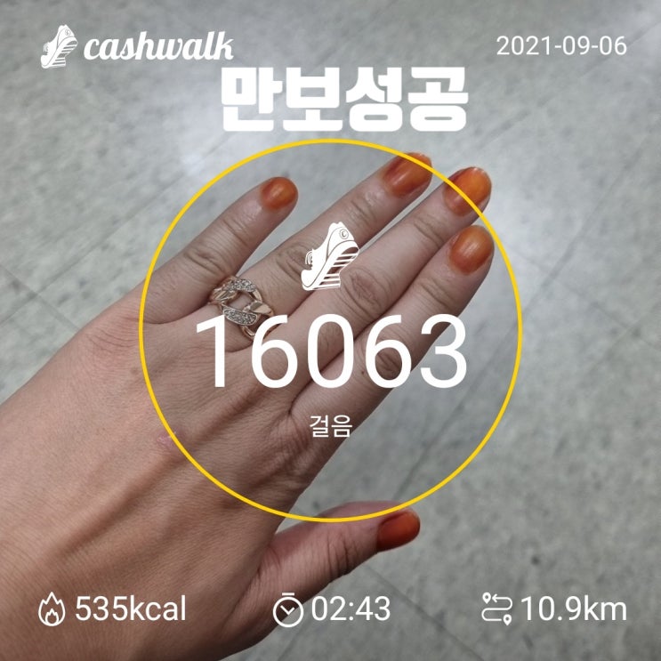  걷기인증 1일차, 1만 6천보 성공