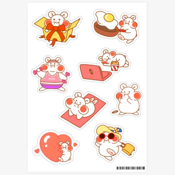  옴뇸찌 첫굿즈 스티커, 옴뇸찌의 알찐 하루 출시!