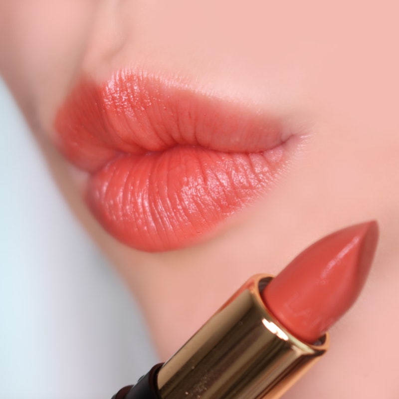 웜톤 립스틱 랑콤 압솔뤼 루즈 크림 274 MLBB 가을립!