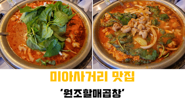  [미아사거리 최애맛집] 얼큰한 곱창전골 찐맛집 '미아사거리 원조할매곱창'