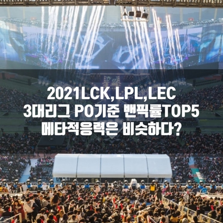 LCK, LPL, LEC PO기준 밴픽률 TOP5