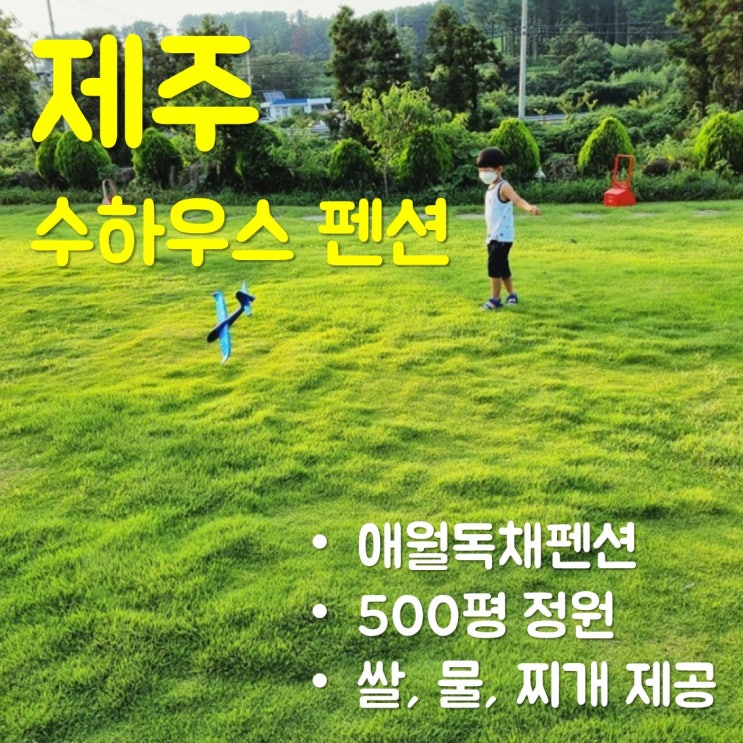 제주 수하우스/애월독채펜션/넓은마당-아이와 다녀온 후기