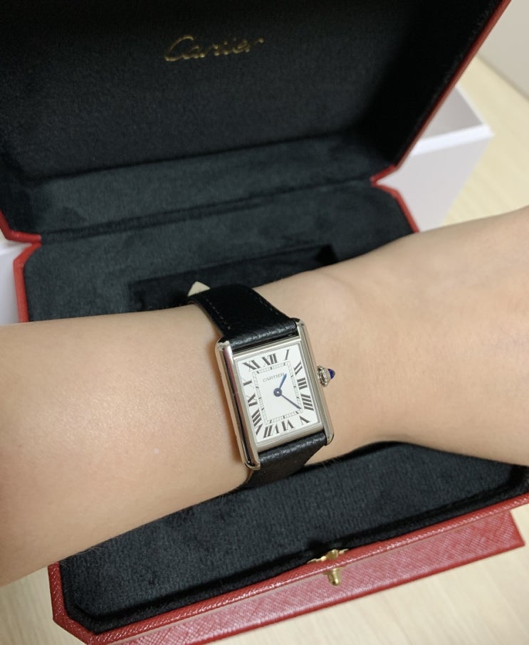  까르띠에 탱크머스트 스몰 구매 후기[Cartier watch](+가격, 파우치, 보증기간등록, 핀버클..)