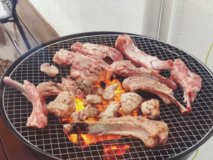  캠핑음식 숯불바베큐 돼지고기요리 갈비 시즈닝하는법 홈캠핑 즐겨요!