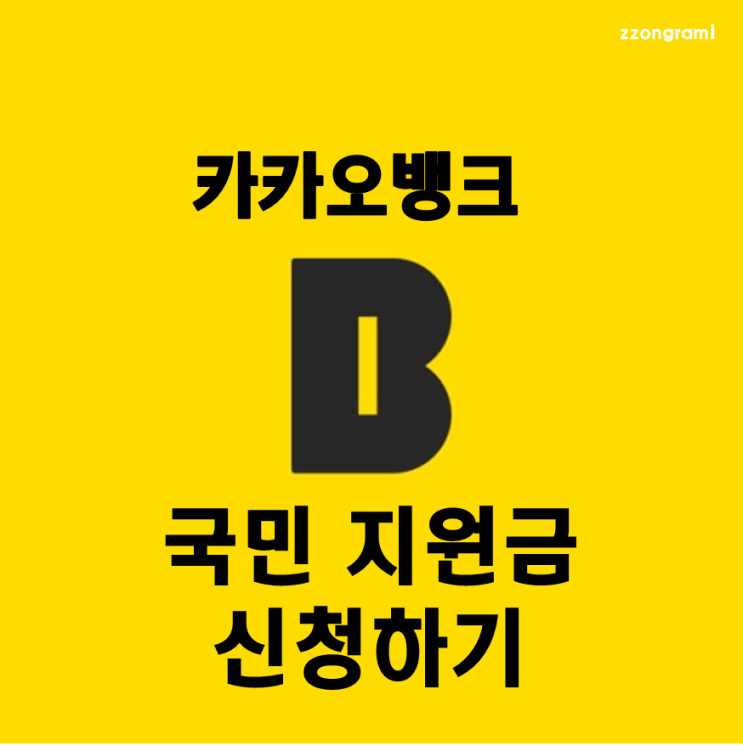  [정보 공유] 국민 지원금 신청하기 - 카카오뱅크(Kakao Bank) 카드