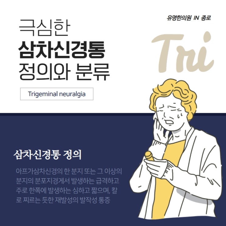 삼차신경통(trigeminal neuralgia) 3. 3차신경통의 정의 및 분류