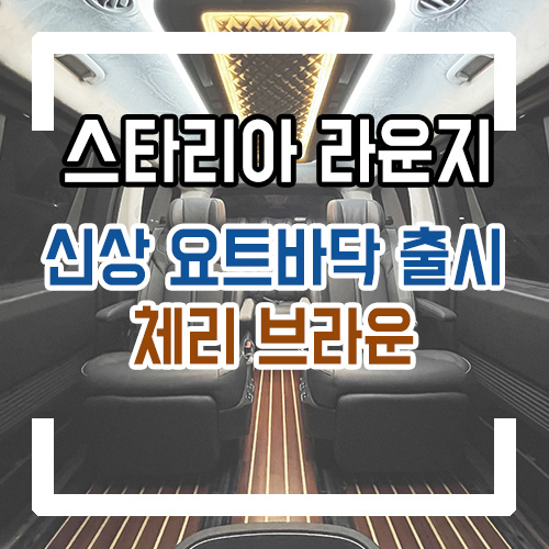  스타리아 라운지 7인승 개조 실내 인테리어 요트바닥 신제품 시공/커스텀 무드등 차박개조