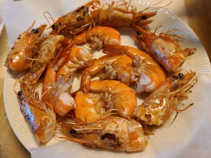  천안 두정동 신화수산 회 포장, 왕새우1kg 가격
