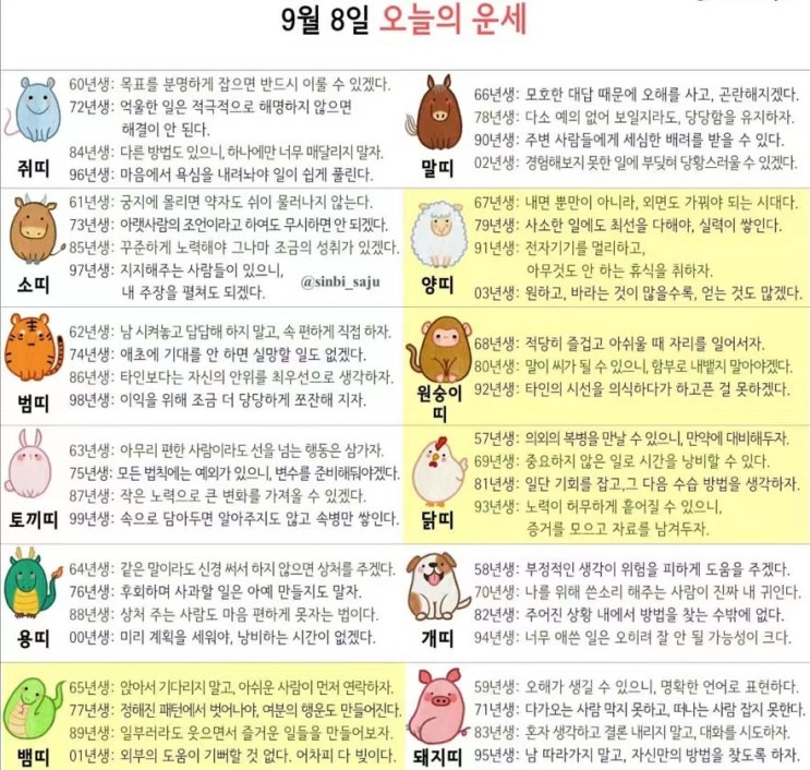 2021년 09월 08일 오늘의 운세 ! 띠별운세 ! 별자리운세! 2021년 09월 08일 오늘의 운세 ! 띠별운세 ! 별자리운세!