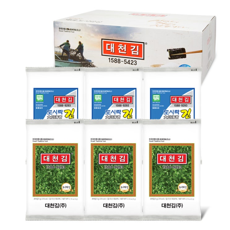 핵가성비 좋은 대천김 재래 도시락김, 5g, 54개 좋아요 핵가성비 좋은 대천김 재래 도시락김, 5g, 54개 좋아요