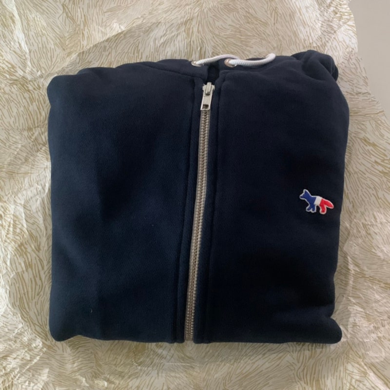 메종키츠네 _ 후드집업리뷰(여성용) Maison Kitsune Tricolor Fox Patch Zip Hoodie