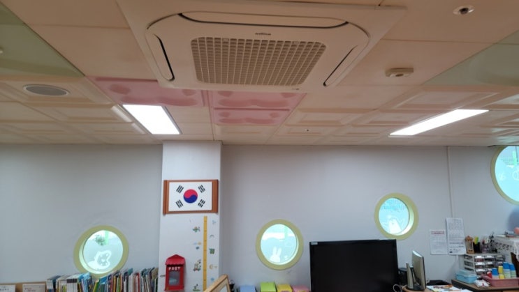  학교 부설 유치원 에어컨 종합 분해청소