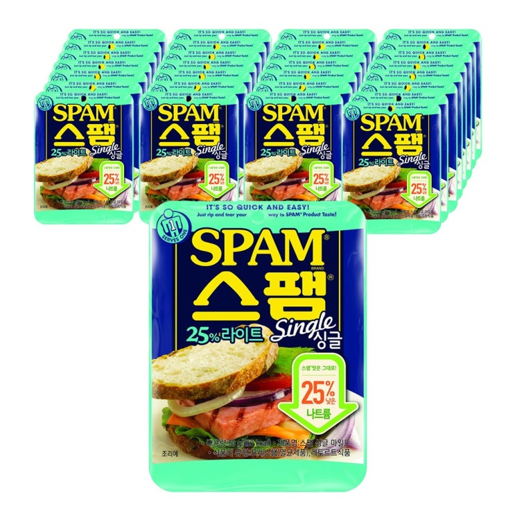 잘나가는 스팸 싱글 25% 라이트, 80g, 30개 추천합니다 잘나가는 스팸 싱글 25% 라이트, 80g, 30개 추천합니다