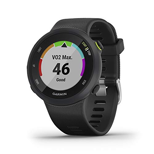 선호도 좋은 Garmin 골프시계 gps 워치가민 Coach 트레이닝 계획 지원이 포함 된 가민 Ferunner 45 GPS 러닝 워치블랙 라지-67361, 01.검정, 01.작은