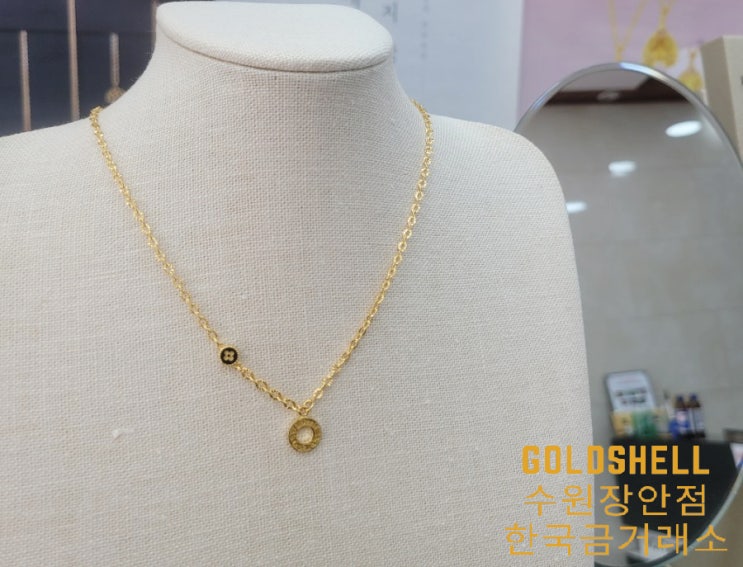  수원금거래소 별자리를 담은 2팬던트 목걸이 고급져