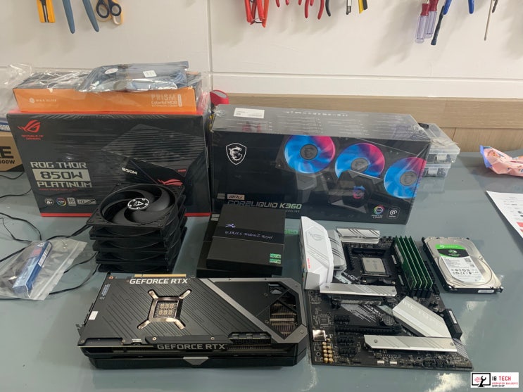  목포 조립PC 아이비테크 // 라이젠 5 5800x , ROG STRIX 3080Ti 오픈형 데스크탑 조립컴퓨터 빌드