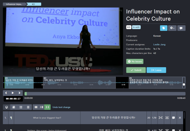  #04 [번역공부] TED번역 - 세번째 영상번역 후기 Influencer Impact on Celebrity Culture