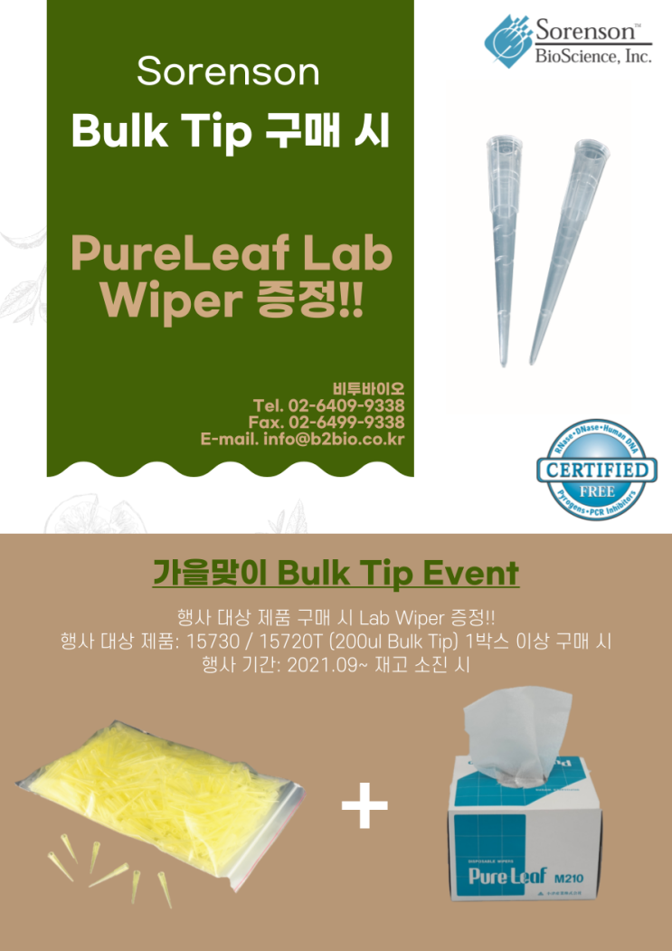  Sorenson Bulk Tip 가을맞이 Event