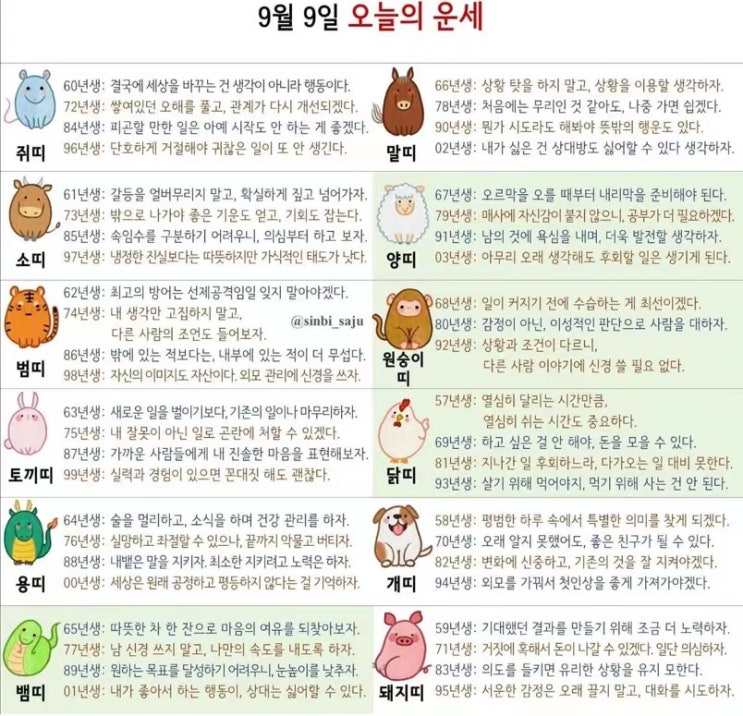 2021년 09월 09일 오늘의 운세 ! 띠별운세 ! 별자리운세! 2021년 09월 09일 오늘의 운세 ! 띠별운세 ! 별자리운세!