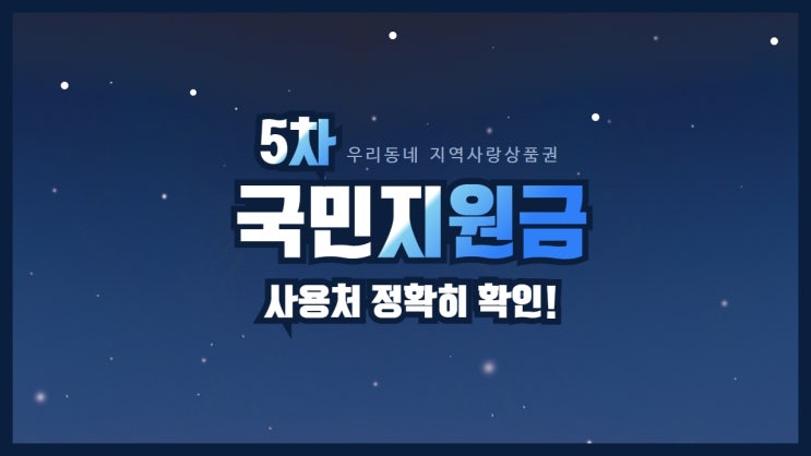  천안 5차 국민지원금 사용처 정확하게 확인하는 방법