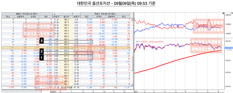  9월9일 대한민국 만기 오전 분석