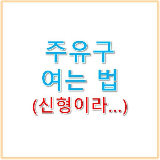 주유구 여는법(신형 K5, 신형 투싼 등), 주유구 버튼은 어디에?