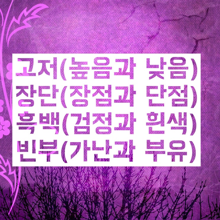 대조법 :: 자세한 의미와 다양한 예시로 공부하세요