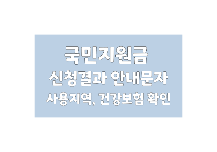  국민지원금 신청결과 안내문자, 사용지역, 건강보험 자기부담금 확인방법