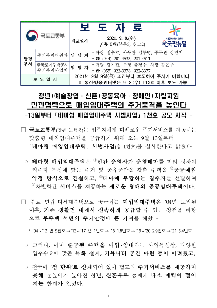 민관협력으로 매입임대주택의 주거품격을 높인다