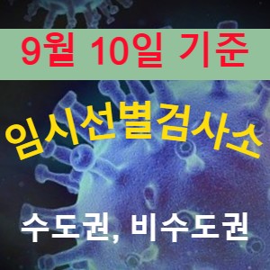 [9월 10일 기준] 코로나 임시선별검사소 설치 운영 현황 (전국 201개소)