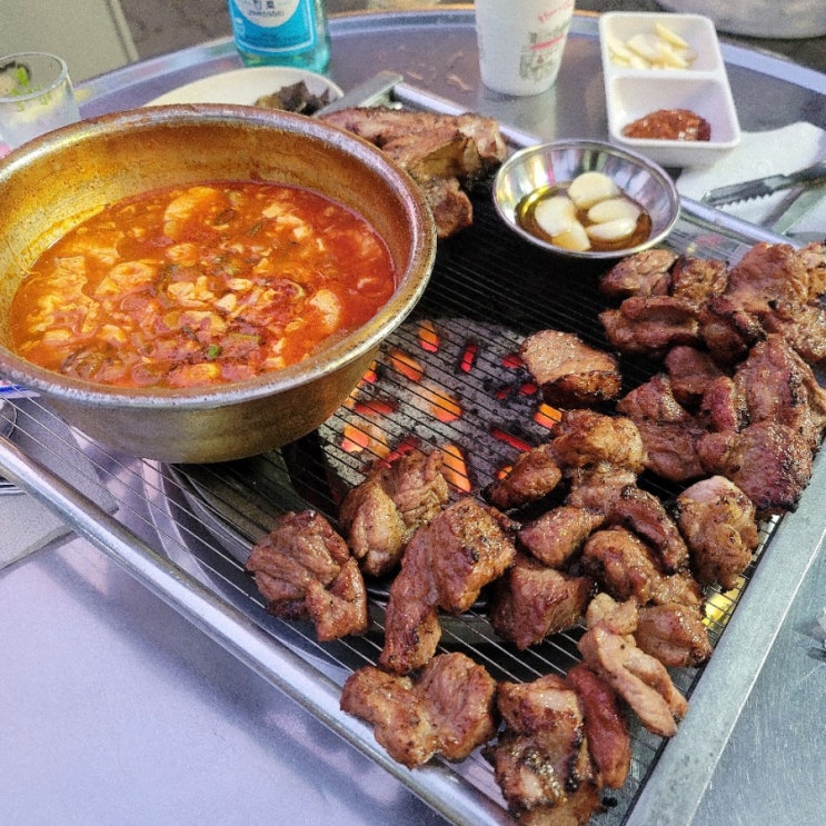  웨이팅 맛집 상봉 고깃집 연탄돼지갈비