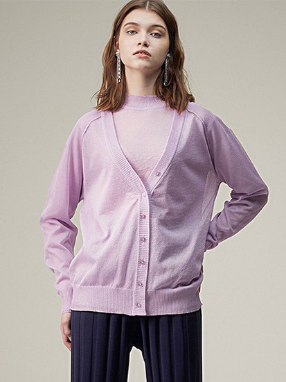 가성비 뛰어난 [로희어패럴] SEE-THROUGH CARDIGAN LAVENDER 가디건 추천해요