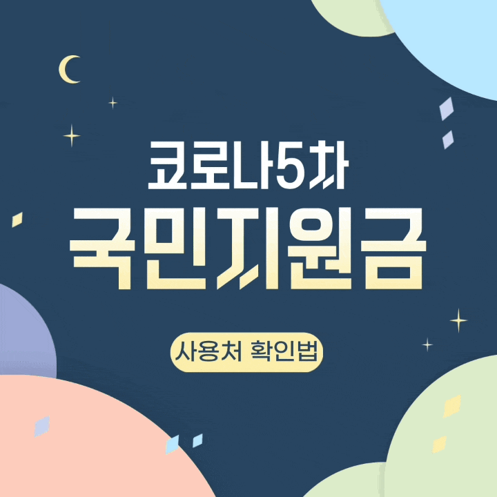 국민지원금 사용처 쉽게 찾는법