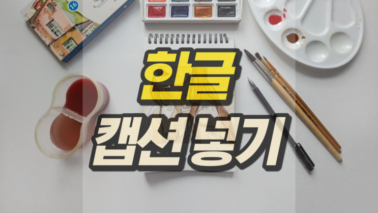 한글 캡션 넣기 일반적으로 어떻게 할까 한글 캡션 넣기 일반적으로 어떻게 할까