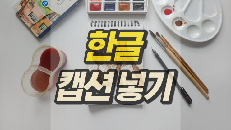 한글 캡션 넣기 일반적으로 어떻게 할까