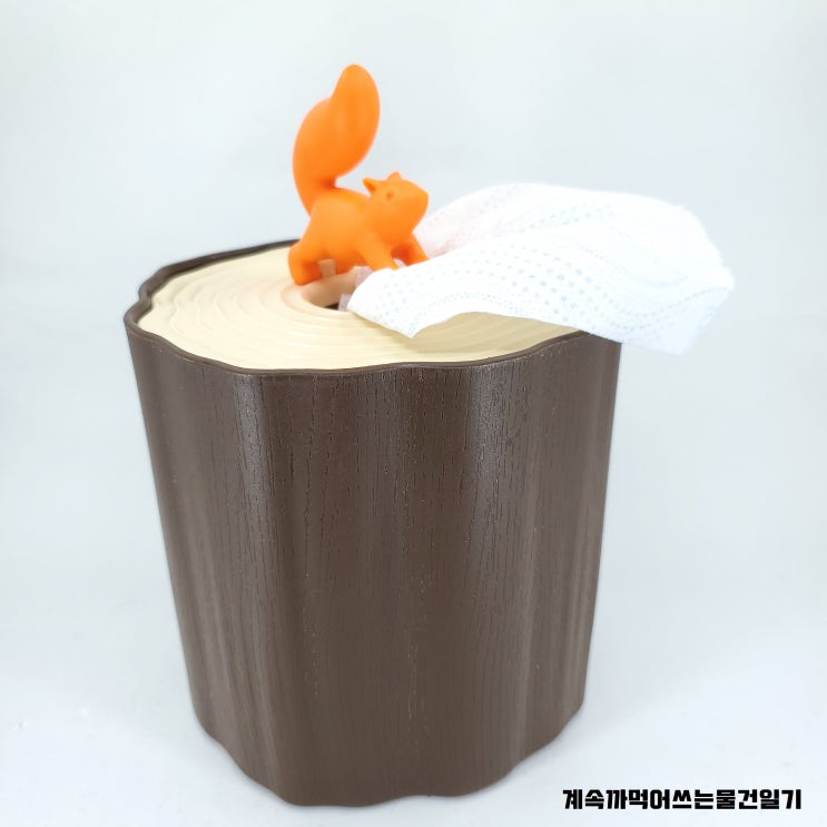  Qualy 퀄리 통나무 다람쥐 두루마리 휴지케이스