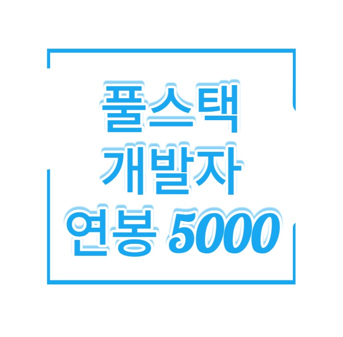  풀스택 개발자 연봉 5000 부럽네용...ㅋㅋ