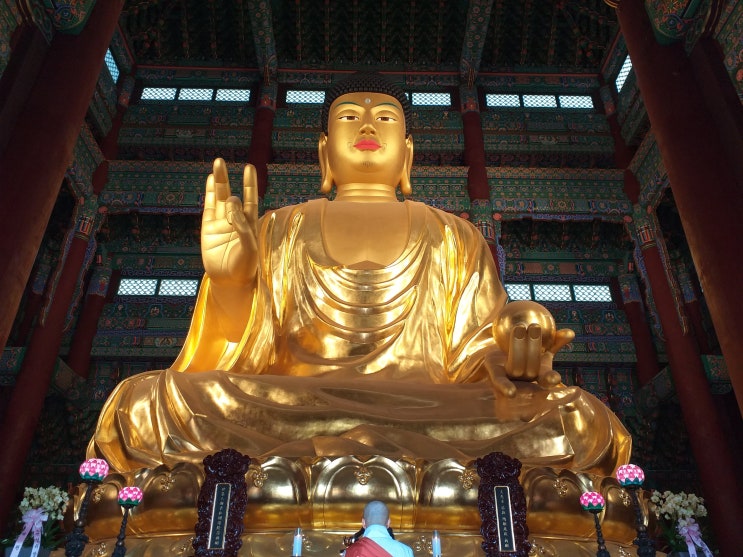  경기도 분당의 천태종 사찰.   대광사(大光寺)의 금동미륵대불