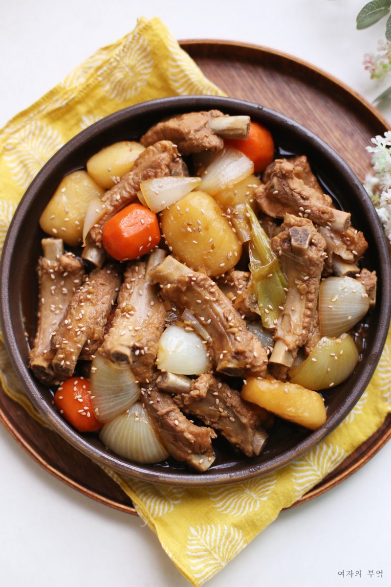 백종원 돼지갈비찜 레시피 단짠의 돼지갈비찜 양념 간장 돼지등갈비찜 : 네이버 블로그