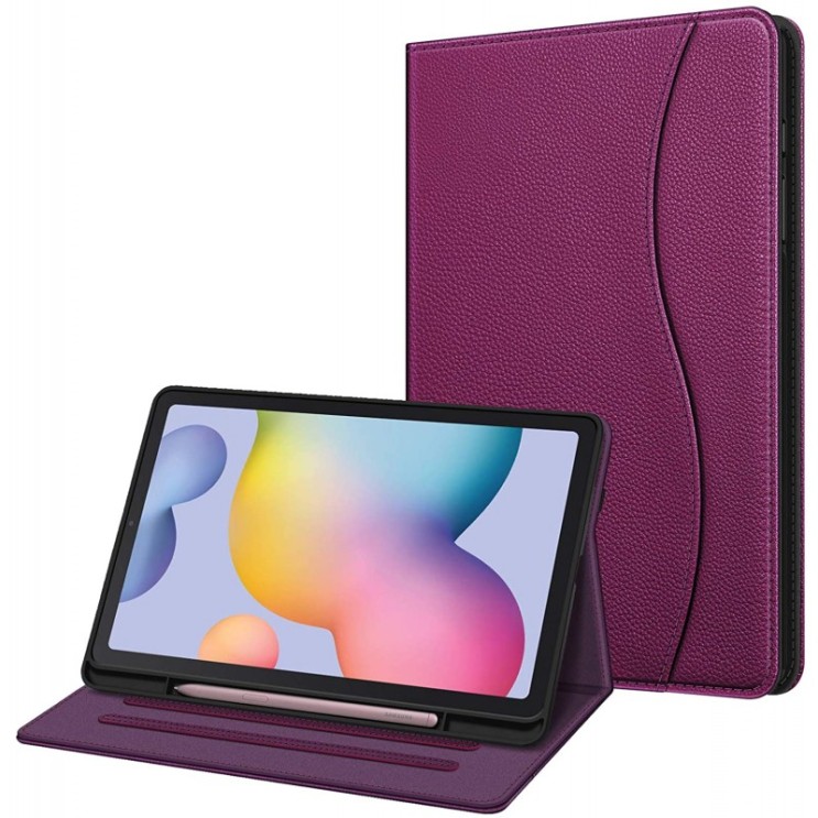 최근 인기있는 삼성 갤럭시 탭 S6 Lite 10.4인치 태블릿 2020 릴리스 모델 SM-P610(Wi-Fi) SM-P615(LTE) - 포켓 장착 멀티 앵글 뷰 폴리오 스, 단