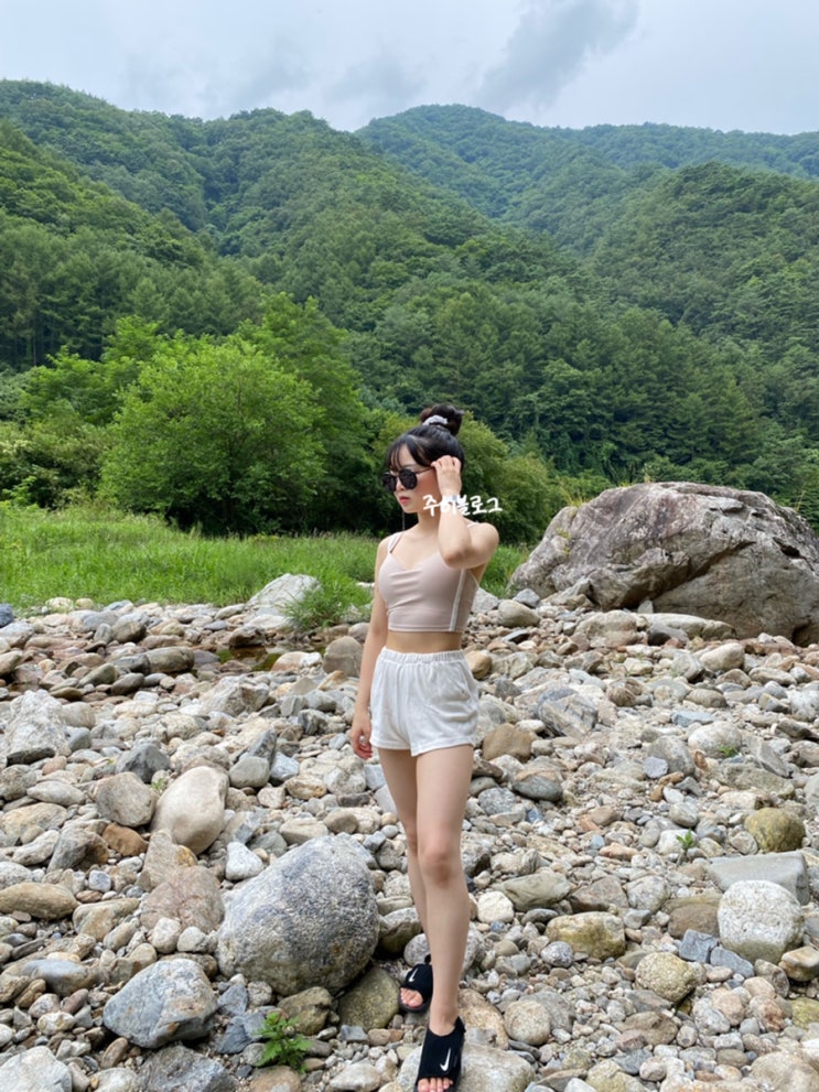  [국내 여행 / 강원도 영월] ️ 여름 휴가 1일차 ️ 사랑방식당, 영월서부시장 맛집 (청령포맛집: 메밀전병, 수수부꾸미), 영월 펜션 (파랑새펜션), 김삿갓 계곡, 바베큐